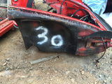 911 Front Apron wheelhouse passenger right body cut mount steering rack good to latch panel on passenger side driver side under battery rotted 1977