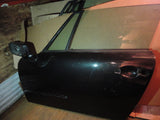 911 Door Targa 1987 left driver, black, mirror, glass round access hole era harness has been spliced repainted several times - 911.531.005.23