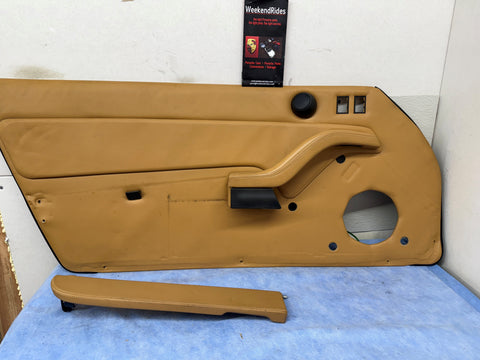 Porsche 993 door panel with pulll leather tan driver left 1996 - 993.555.031.01