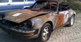 911 Body Shell Cabrio 1986 WHITE NON rebuildable salvage body only non rolling no body parts no suspension