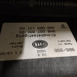 Boxster 996 Climate control Hella 5HB 007 691-01 with Fascia 996.552.131.06/08 - 996.653.101.03