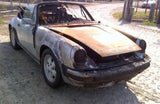 911 Body Shell Cabrio 1986 WHITE NON rebuildable salvage body only non rolling no body parts no suspension