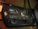 911 Door Targa 1987 left driver, black, mirror, glass round access hole era harness has been spliced repainted several times - 911.531.005.23