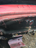 911 Front Apron wheelhouse passenger right body cut mount steering rack good to latch panel on passenger side driver side under battery rotted 1977
