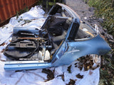 911 Rear Clip Targa body cut, rear Latch panel, Shelf, Seat pan, torsion bar tube section 1981 Iris Blue