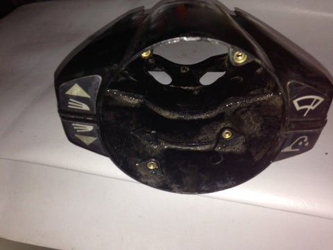 911 steering column cover clam shell lower with decals 901.559.330.01 turn signal left and wash 1965-73 - 901.613.312.01