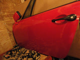 911 DOOR left driver, Cabriolet with exterior mirror and door handle round access hole era Red very nice 1988 - 911.531.005.23