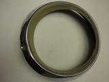 911SC Headlight H4 US TRIM ring CHROME,   1 hole mount  1965-79 with plastic sealing ring 901.631.115.21 - 901.631.102.05