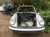 Porsche 911 Body Shell roller Fire damaged Coupe silver 1989 SALE PENDING -