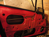 911 DOOR left driver, Cabriolet with exterior mirror and door handle round access hole era Red very nice 1988 - 911.531.005.23