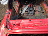911 Body Shell Targa guards red 1984 with salvage title and wiring, has partial saw damage, tree fell on rear deck and top of windshield -